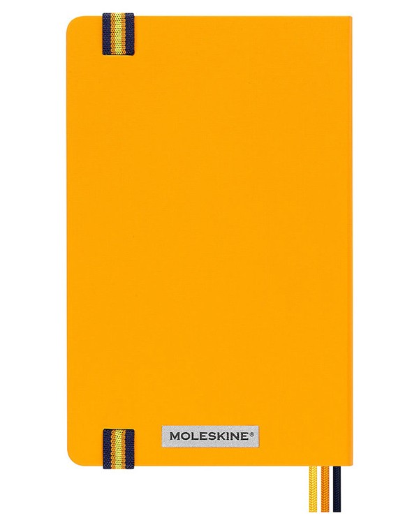 Блокнот Moleskine x K-Way середній 13 х 21 см нелінований помаранчевий нейлон