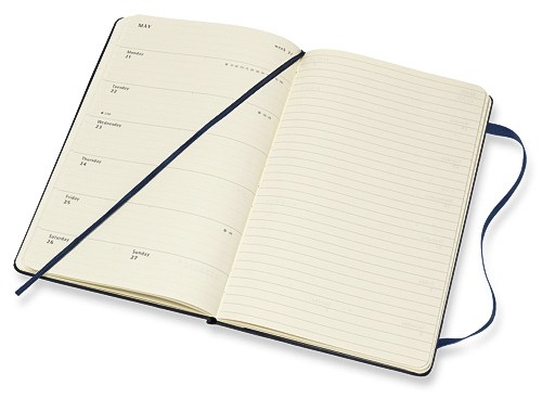 Щотижневик Moleskine 2025-2026 на 18 місяців середній 13 х 21см сапфір