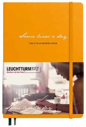 Щоденник Leuchtturm1917 Some Lines a Day на 5 років середній 14,5 х 21 см сонячний жовтий