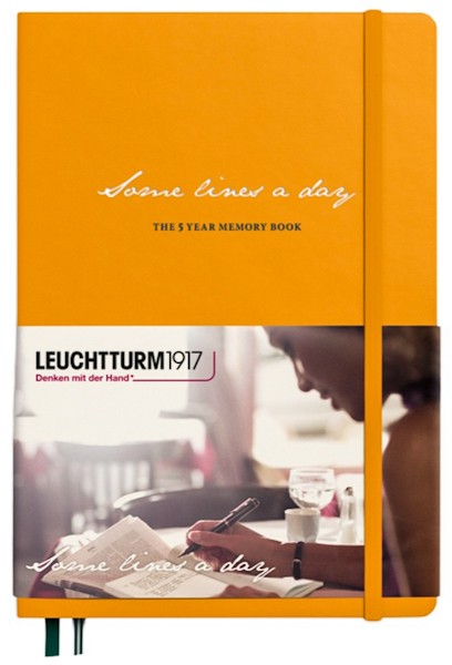 Щоденник Leuchtturm1917 Some Lines a Day на 5 років середній 14,5 х 21 см сонячний жовтий