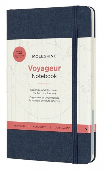 Блокнот Moleskine Voyageur 11,5 х 18 см синій