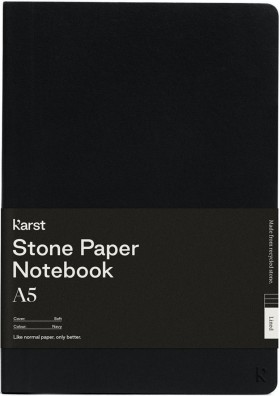 Блокнот Karst Classic A5 14,8 х 21 см в лінію чорний м'який 