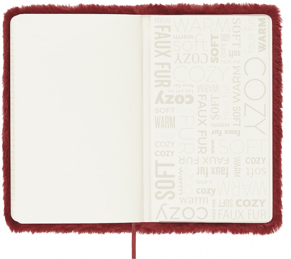 Блокнот Moleskine Soft зі штучного хутра середній 13 х 21 см в лінію кленово-червоний