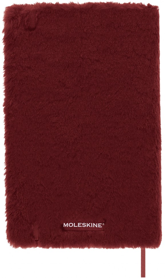 Блокнот Moleskine Soft зі штучного хутра середній 13 х 21 см в лінію кленово-червоний