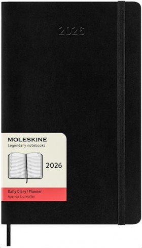 Щоденник Moleskine на 2026 рік середній 13 х 21 см чорний м'який