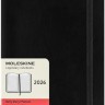 Щоденник Moleskine на 2026 рік середній 13 х 21 см чорний м'який