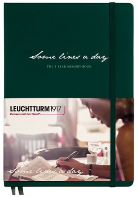 Щоденник Leuchtturm1917 Some Lines a Day на 5 років середній 14,5 х 21 см лісовий зелений