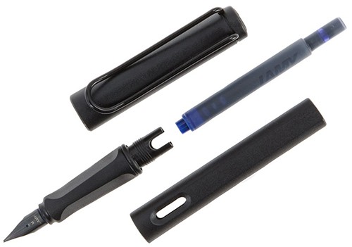 Чорнильна ручка Lamy Safari матова чорна перо F (тонке)