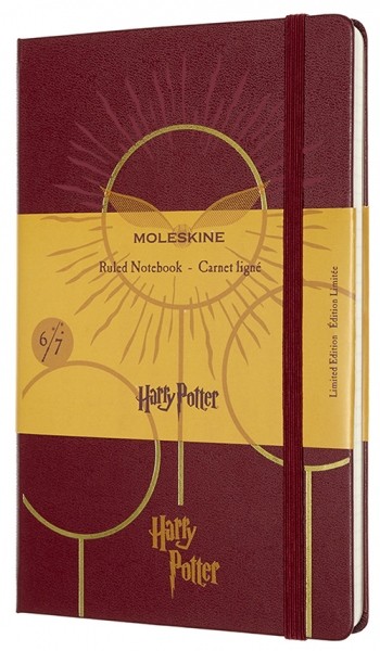 Блокнот Moleskine Harry Potter 6/7 середній 13 х 21 см в лінію бордо