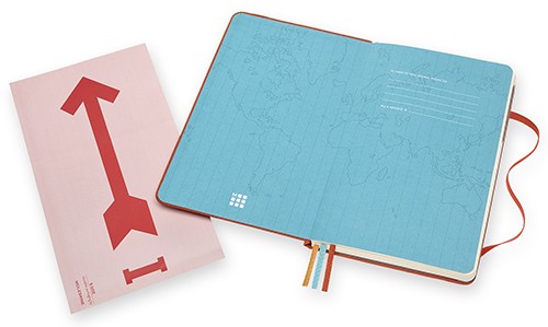 Блокнот Moleskine Voyageur 11,5 х 18 см червоний гібіскус