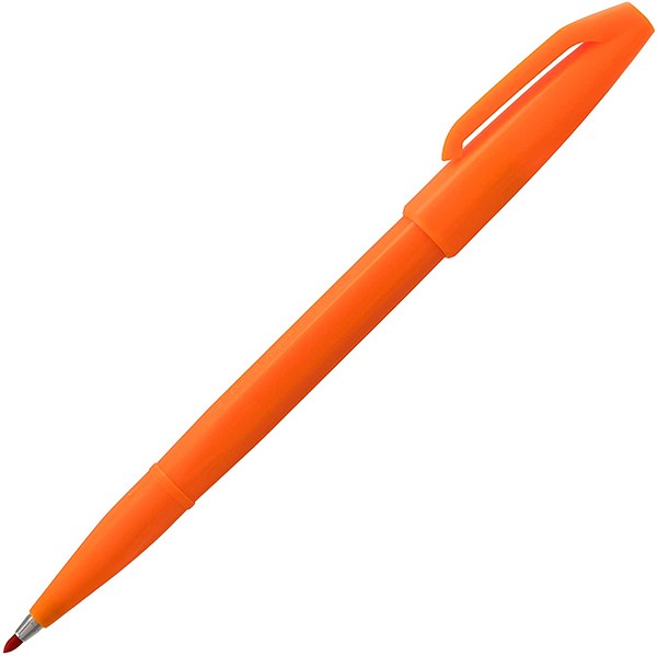 Капілярна ручка Pentel Sign Pen помаранчева твердий наконечник 
