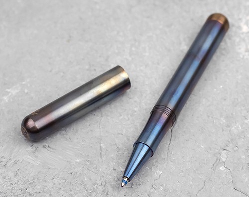 Кулькова ручка з ковпачком Kaweco Liliput Fireblue сталева