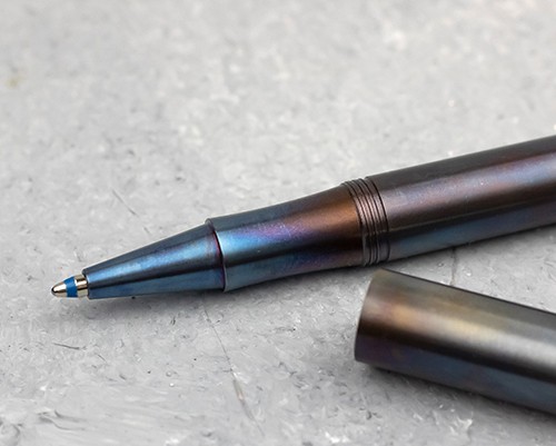 Кулькова ручка з ковпачком Kaweco Liliput Fireblue сталева