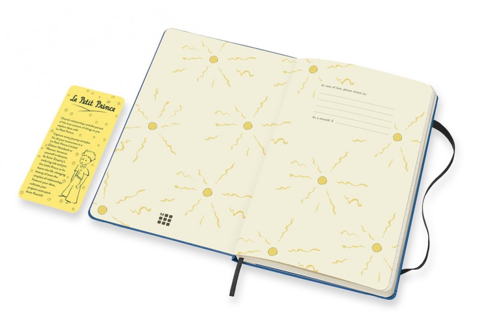 Блокнот Moleskine Le Petit Prince середній 13 х 21 см в лінію синій