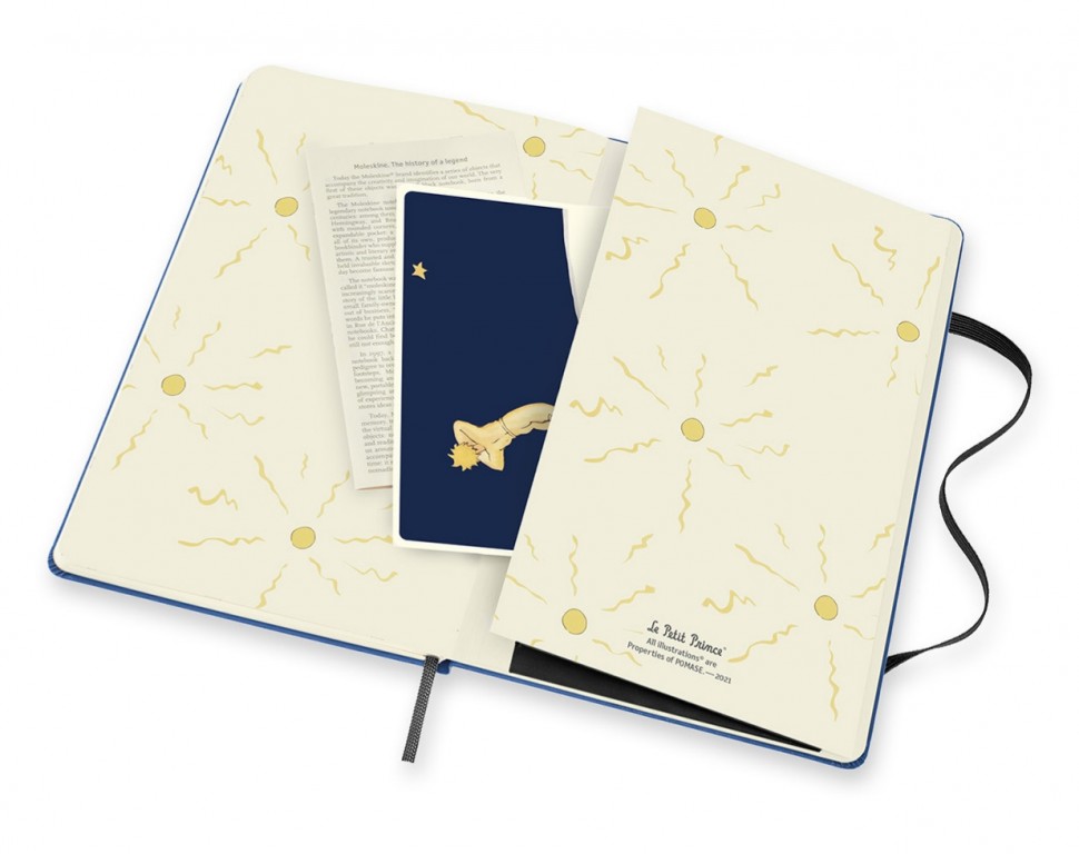 Блокнот Moleskine Le Petit Prince середній 13 х 21 см в лінію синій