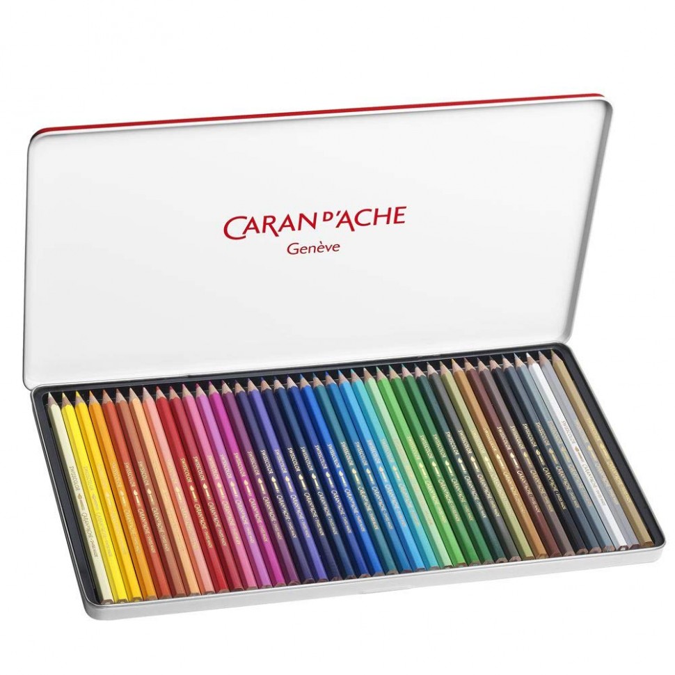 Набір акварельних олівців Caran d'Ache Swisscolor 40 штук 