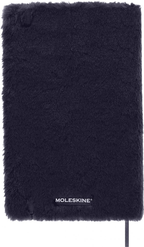 Блокнот Moleskine Soft зі штучного хутра середній 13 х 21 см в лінію темно-синій