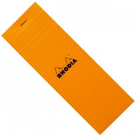 Блокнот Rhodia Pad №8 7,4 х 21 см помаранчевий в клітинку