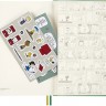 Щоденник Moleskine Peanuts на 2026 рік середній 13 х 21 см зелений