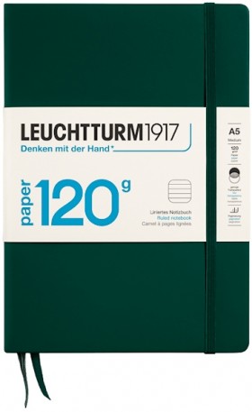 Блокнот Leuchtturm1917 Edition 120 середній 14,5 х 21 см в лінію лісовий зелений