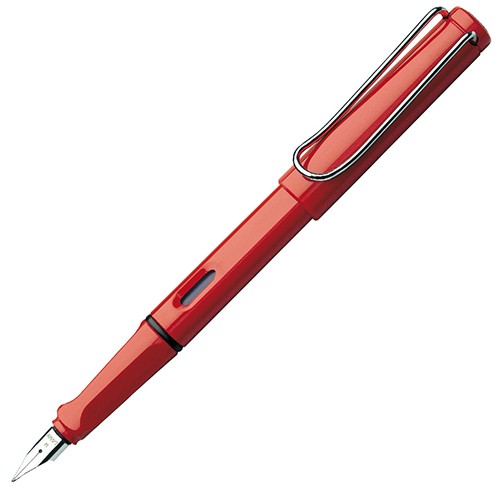 Чорнильна ручка Lamy Safari червона перо F (тонке)