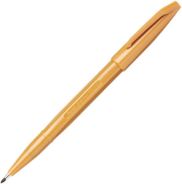 Капілярна ручка Pentel Sign Pen охра твердий наконечник 
