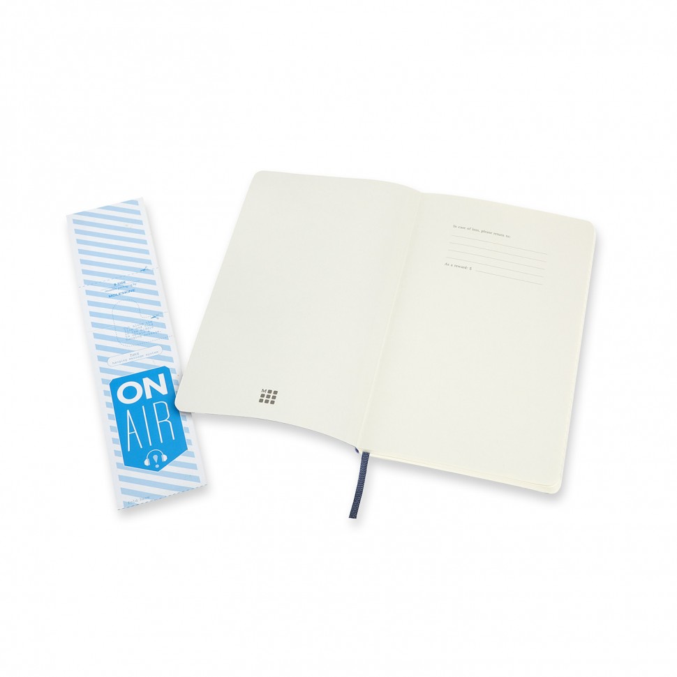 Блокнот Moleskine Classic Double Layout середній 13 х 21 см лінія-нелінований сапфір м'який 