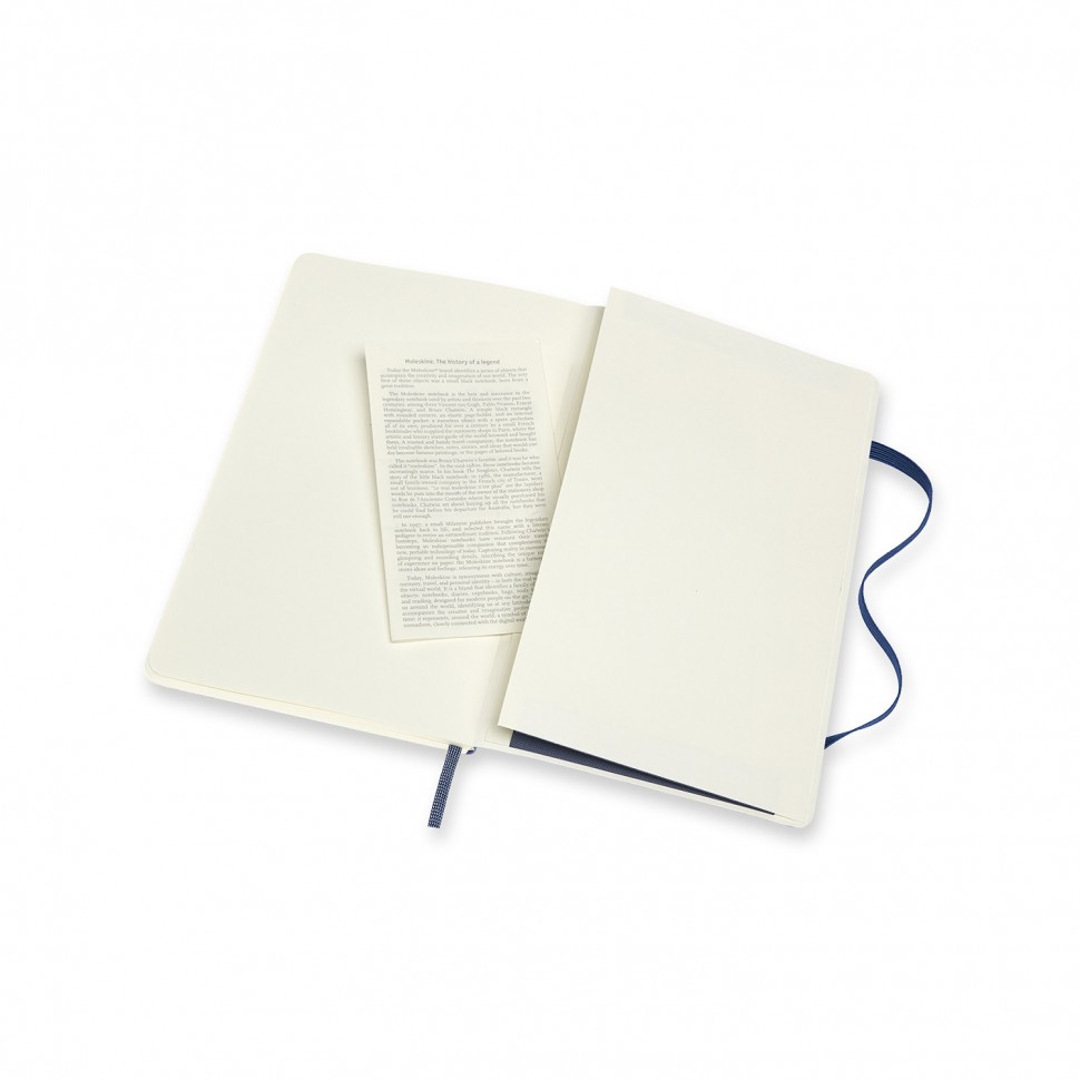 Блокнот Moleskine Classic Double Layout середній 13 х 21 см лінія-нелінований сапфір м'який 