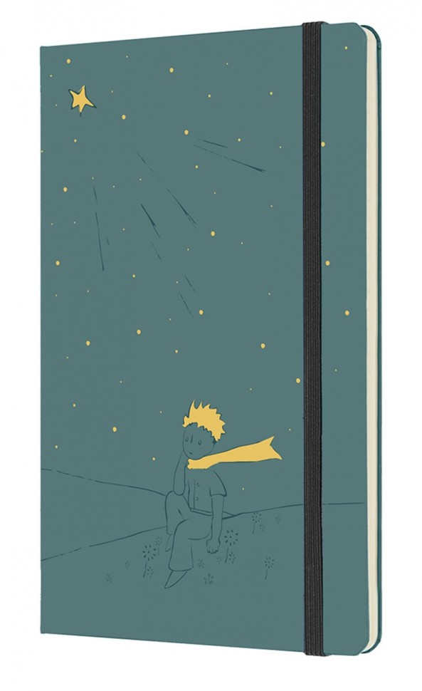 Блокнот Moleskine Le Petite Prince середній 13 х 21 см в лінію темно-зелений