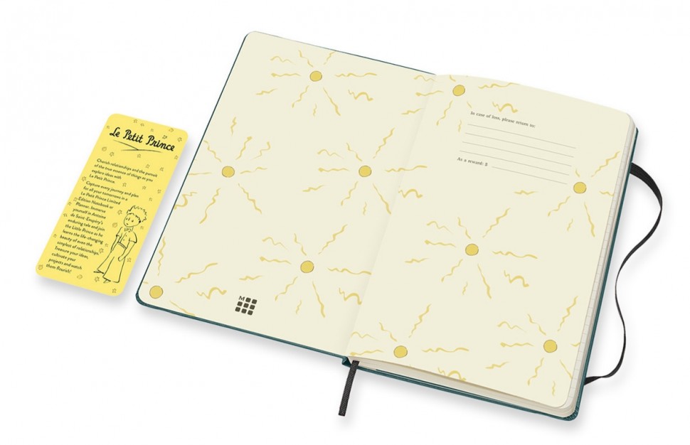 Блокнот Moleskine Le Petite Prince середній 13 х 21 см в лінію темно-зелений