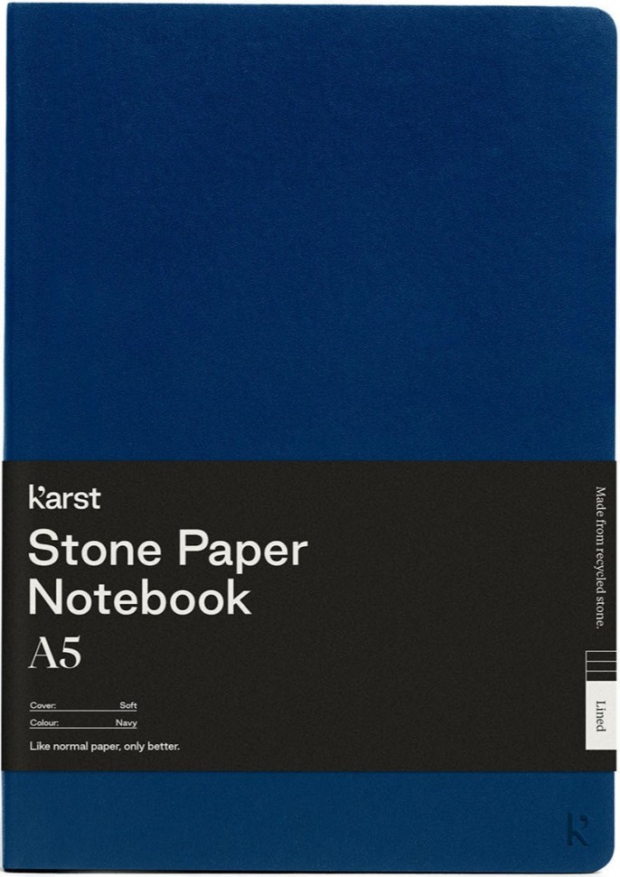 Блокнот Karst Classic A5 14,8 х 21 см нелінований темно-синій м'який 