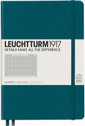 Блокнот Leuchtturm1917 Classic середній 14,5 х 21 см в клітинку тихоокеанський зелений 
