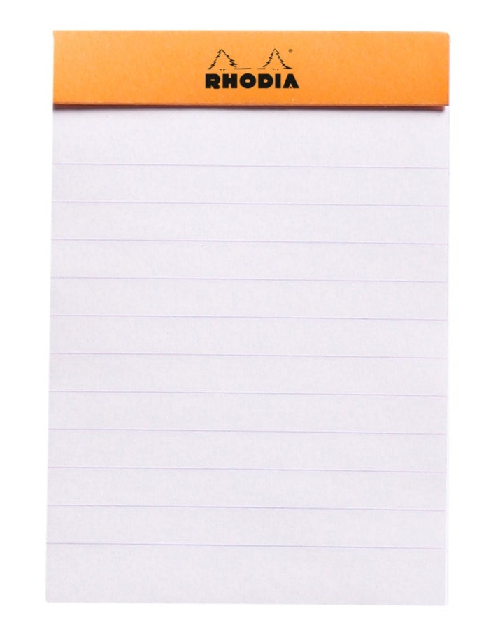 Блокнот Rhodia Pad №11 А7 помаранчевий в лінію