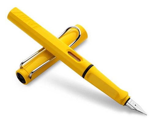 Чорнильна ручка Lamy Safari жовта перо F (тонке)