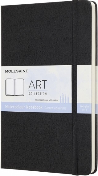 Скетчбук Moleskine Art Watercolour середній 13 х 21 см нелінований чорний 