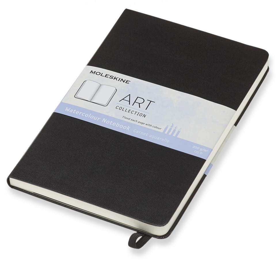 Скетчбук Moleskine Art Watercolour середній 13 х 21 см нелінований чорний 