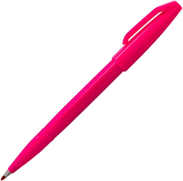 Капілярна ручка Pentel Sign Pen рожева твердий наконечник 