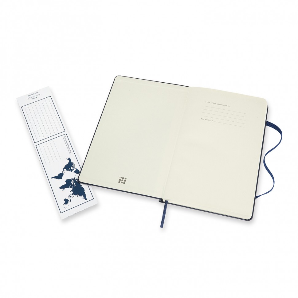 Блокнот Moleskine Classic Double Layout середній 13 х 21 см лінія-нелінований сапфір 