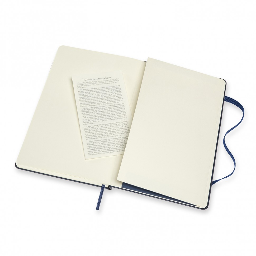 Блокнот Moleskine Classic Double Layout середній 13 х 21 см лінія-нелінований сапфір 