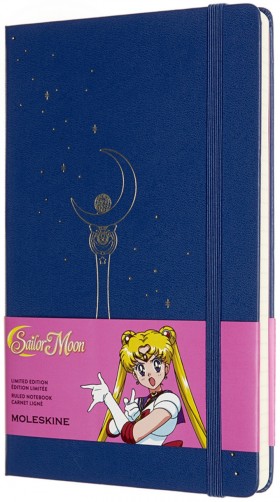 Блокнот Moleskine Sailor Moon середній 13 х 21 см в лінію синій