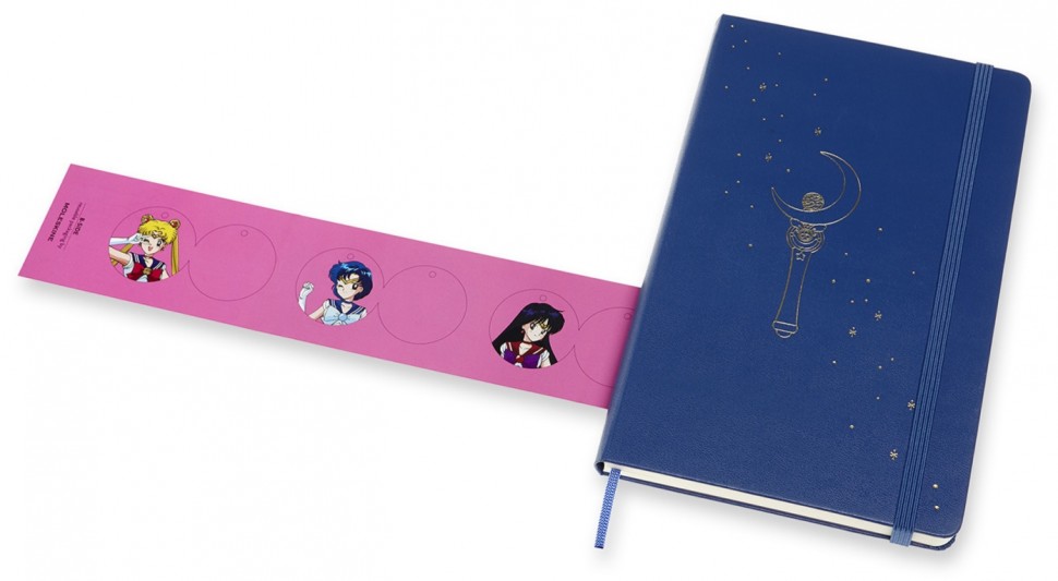 Блокнот Moleskine Sailor Moon середній 13 х 21 см в лінію синій