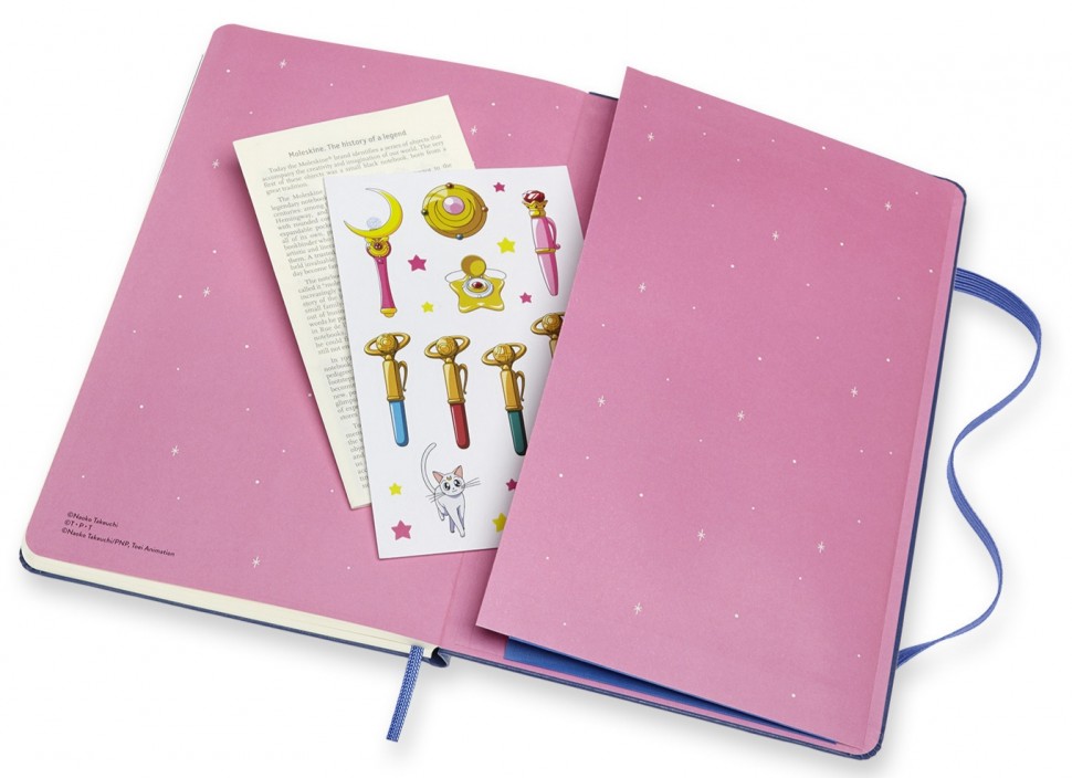 Блокнот Moleskine Sailor Moon середній 13 х 21 см в лінію синій