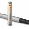 Чорнильна ручка Parker Jotter SS GT FP сталева з позолотою перо M (середнє)