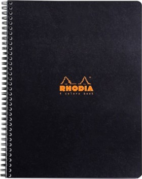 Блокнот Rhodia 4Colours Book A4 чорний в клітинку