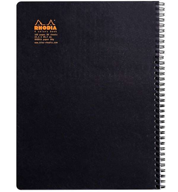 Блокнот Rhodia 4Colours Book A4 чорний в клітинку