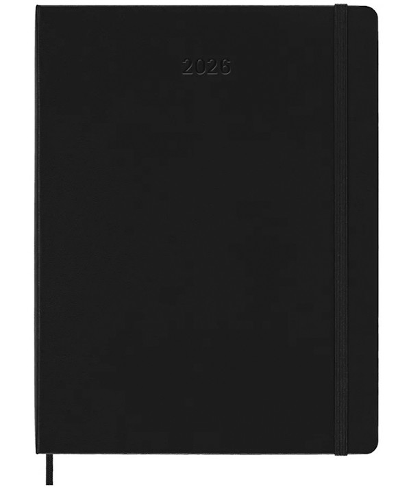 Вертикальний щотижневик Moleskine PRO на 2026 рік великий 19 х 25 см чорний