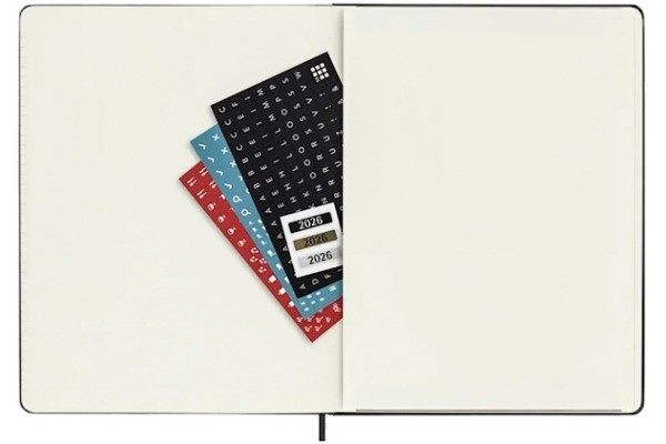 Вертикальний щотижневик Moleskine PRO на 2026 рік великий 19 х 25 см чорний