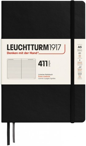 Блокнот Leuchtturm1917 Edition 411 середній 14,5 х 21 см в лінію чорний
