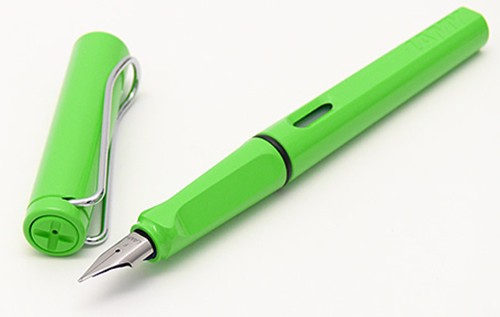 Чорнильна ручка Lamy Safari зелена перо F (тонке)