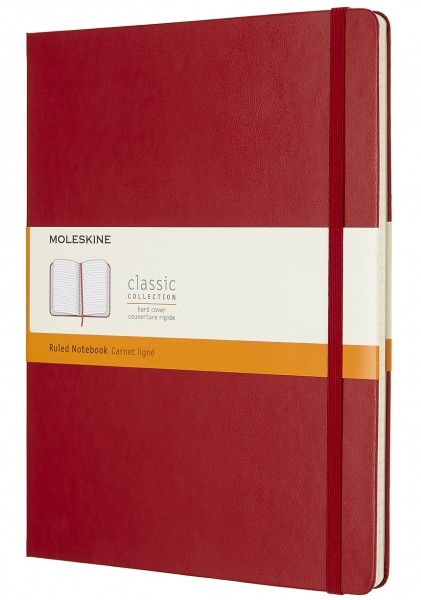 Блокнот Moleskine Classic великий 19 x 25 см в лінію червоний